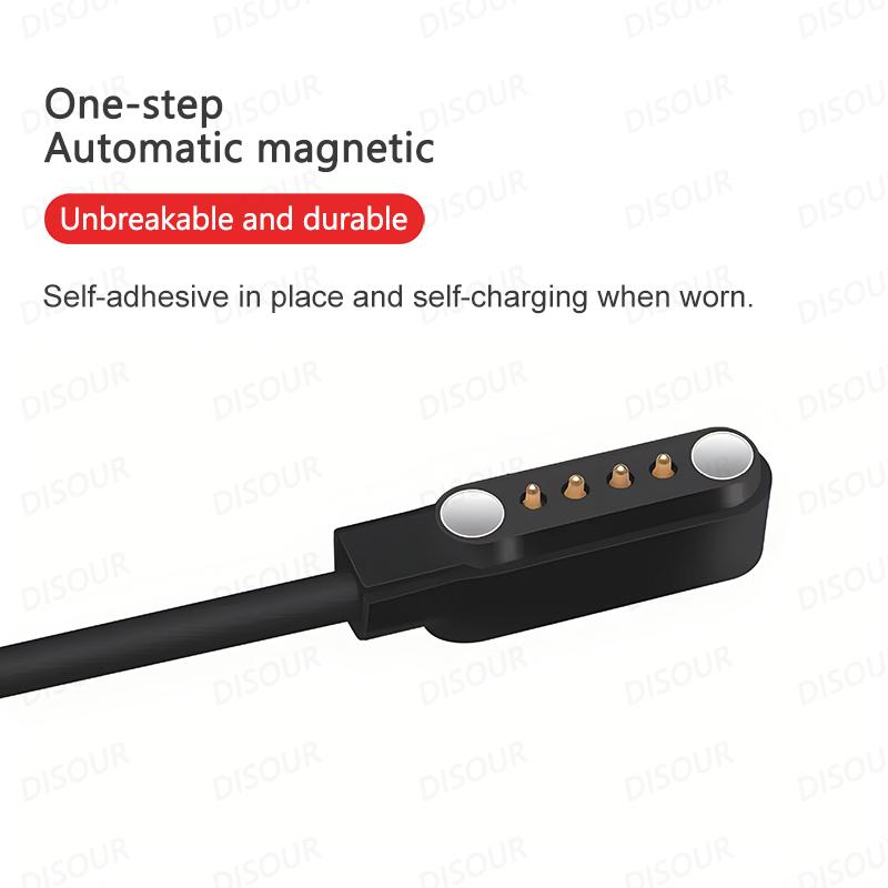 VAORLO 4 Pin 60CM Magnetic Charging Cable Suitable For New X7 Headset DGS10 Bone Conduction Bluetooth Sports Wwimming Headphones