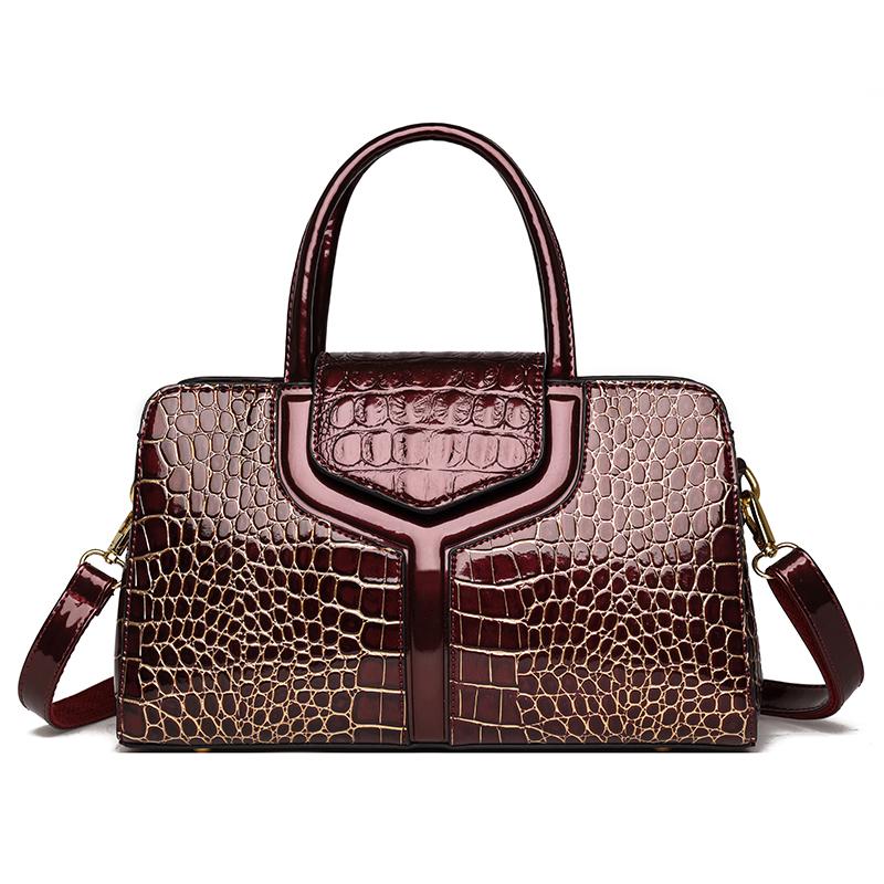 Luxury Shoulder Tote Bag Leopard Patent Leather Women Crossbody Shoulder Bags 2026 Designer Daily Commuting Female Handbags Sac