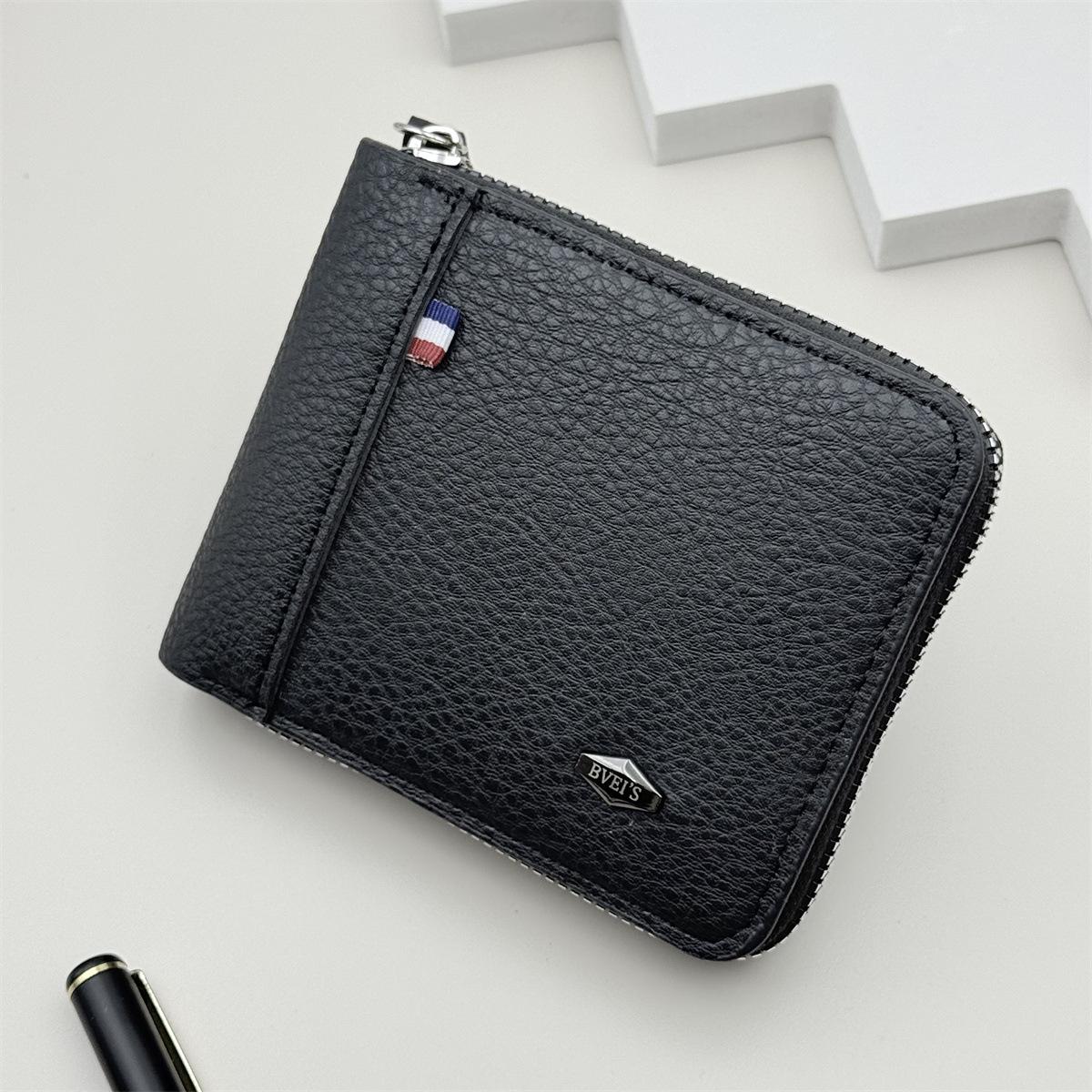 

Men s Retro Large Capacity Zipper Wallet - Wear-resistant, In Stock чорний