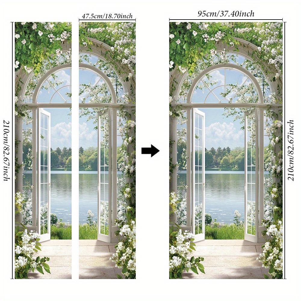 Vibrant Sunlight and Floral Self-Adhesive Wall Stickers - Living Room, Bedroom, and Office Decor Options | Modern Abstract Art Murals