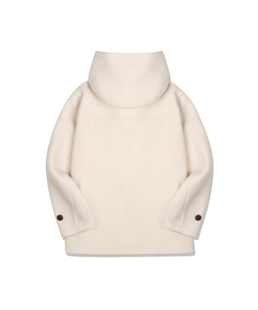 Mainbooth [Wool 90%]Oversized Half Duffle Coat(Ivory)