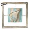 American Country Home Art 3D Beach Wooden Frame Wall Art  Coastal Style Starfish/Conch/Shell Decor  Ocean House Ornaments Inspired Mount Decor