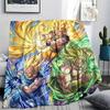 Dragon Ball Goku Print Flannel Blanket, Ultra Soft High Quality All Seasons Warm Throw, Home Decor Cozy Blanket, Perfect Christmas Gift