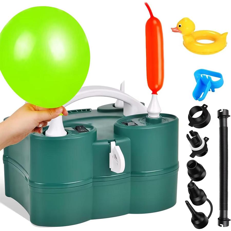 

Насос для воздушных шаров, Электрический воздушный насос 3-в-1 для надувных лодок и воздушных шаров, Электрический насос для накачивания воздушных шаров с двойным соплом, воздуходувка для воздушных шаров из латексной фольги