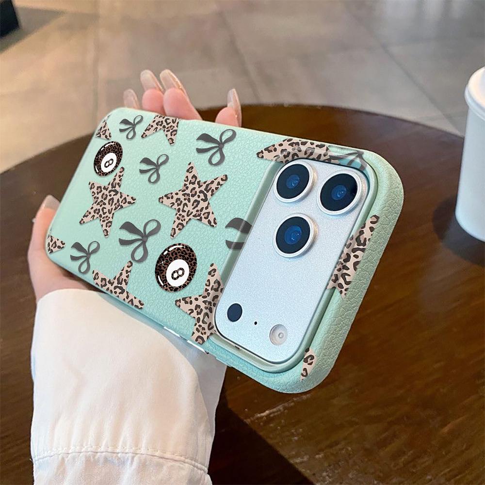 Leopard Print Bow Phone Case For IPhone 17 Pro Max Case For IPhone 13 15 14 11 12 16 Pro Max 16e 14 Plus Soft Cover Funda