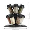 Spice Organiser Set Rotating Chrome Designs Detachable Lids Seasoning Rack For Cooking Baking Essential