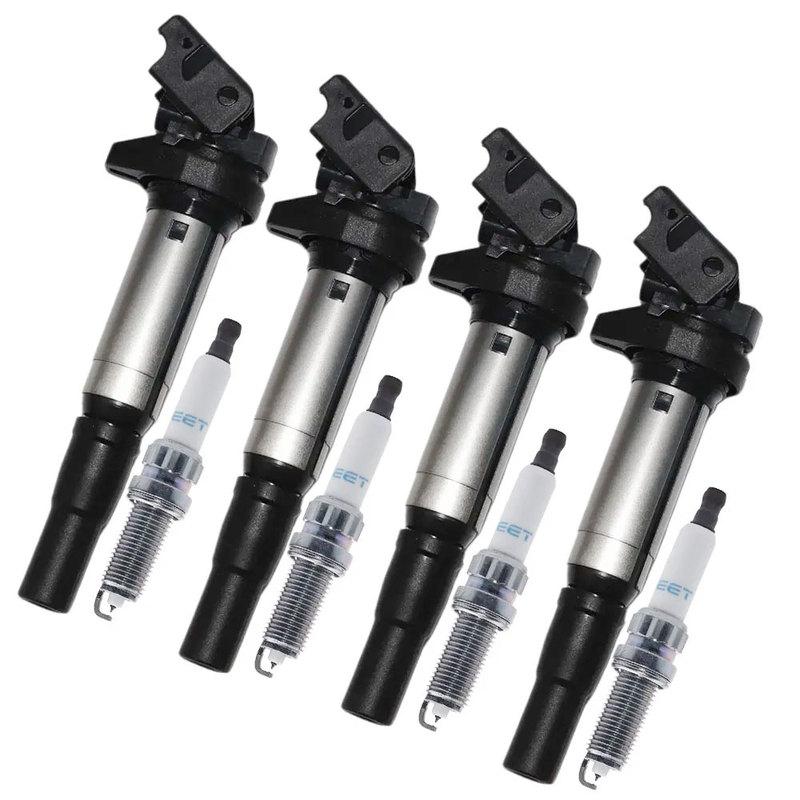 4pcs Ignition Coil Set For CITROEN C4 PICASSO 1.6 THP 165 2014-2020 C3 2010 PEUGEOT RCZ 3008 MINI Cooper R56 Coupe R58 BMW F20