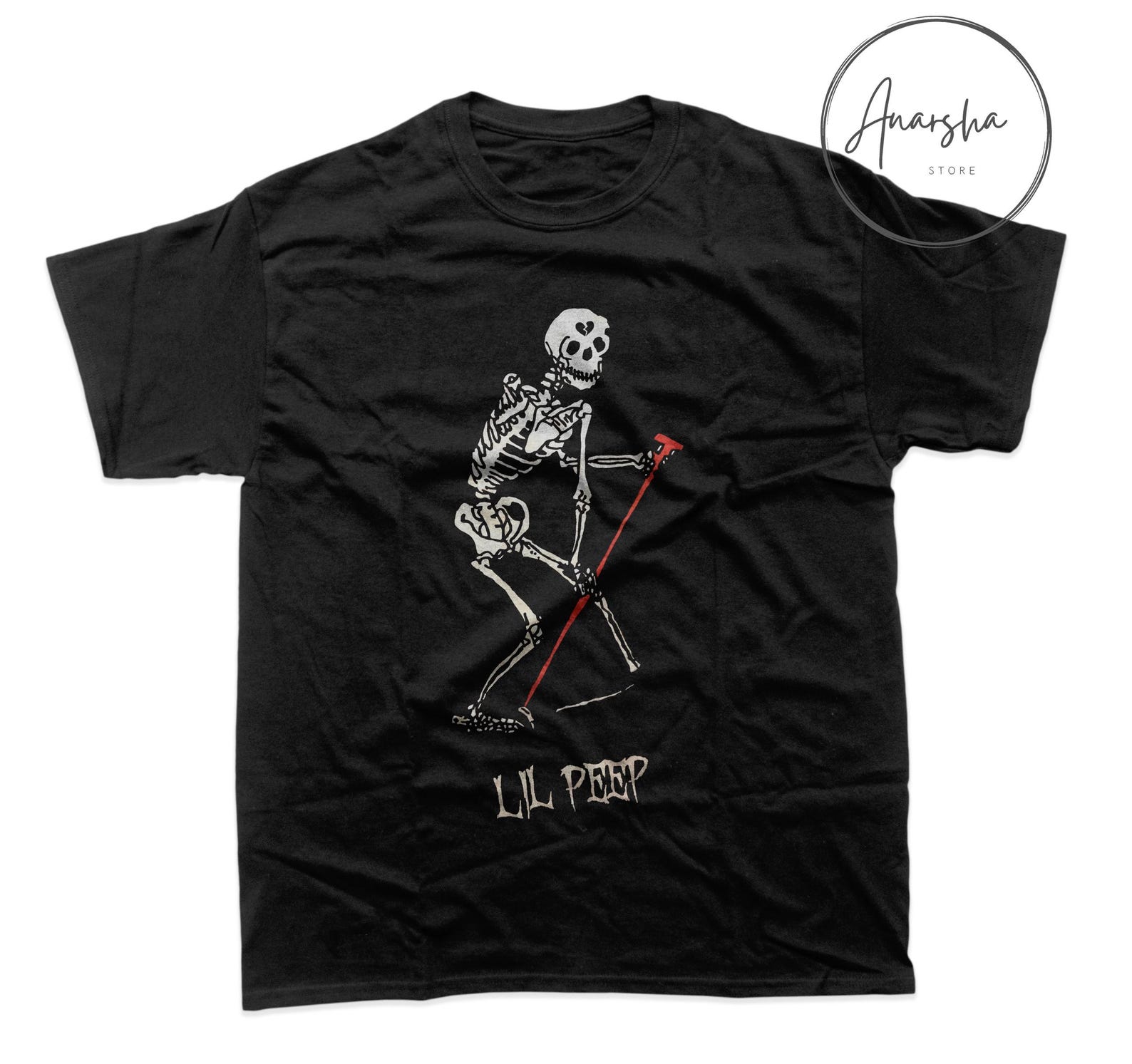 Lil Peep Skeleton Graphic Tee - Fan Merch 3XL