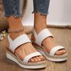 Sandali Zeppa Donna 2026 Moda Estiva Tessuto Paillettes Sandali Piattaforma Donna Comodi Leggeri Antiscivolo Casual Spiaggia Sandalias
