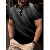 Stripe printed men's shirt fashion T-shirt