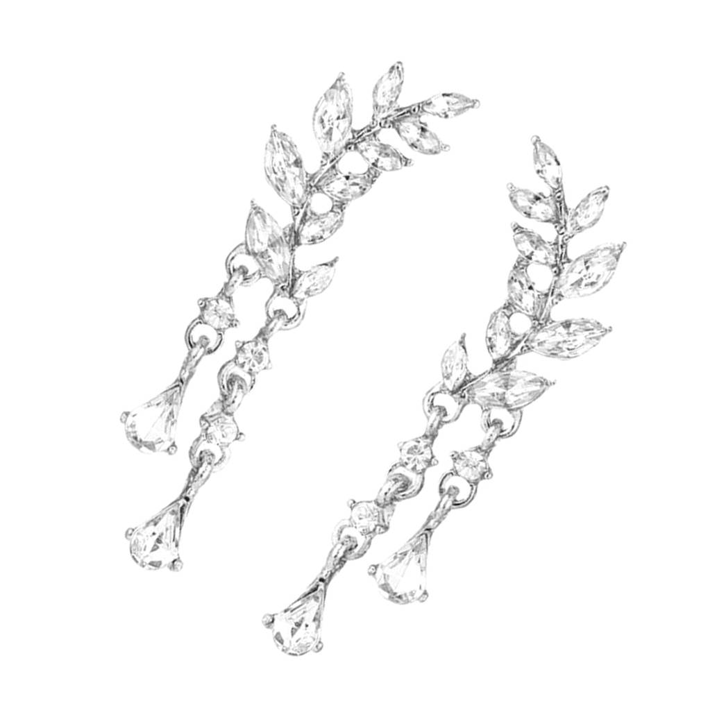 1 Paar Damen Mädchen Quastenohrringe Damen Kristall Wassertropfen Hänge Stecker Ohrringe Schmuck