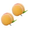 2pcs Artificial Peach Fruit Realistic Faux Fruits Peaches for Home Kitchen Table Decoration and Photography