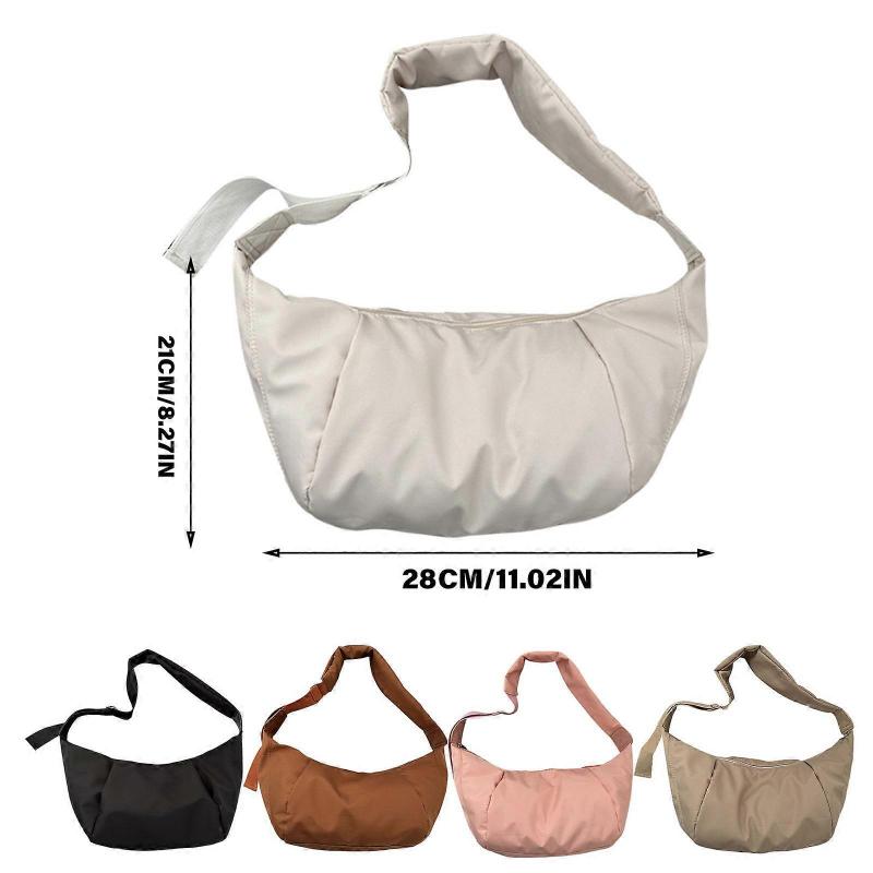 Mehrzweck Nylon Umhängetasche für Damen Crossbody Geldbörse Ideal für Schule Reisen und lässige Sportoutfits Weiß