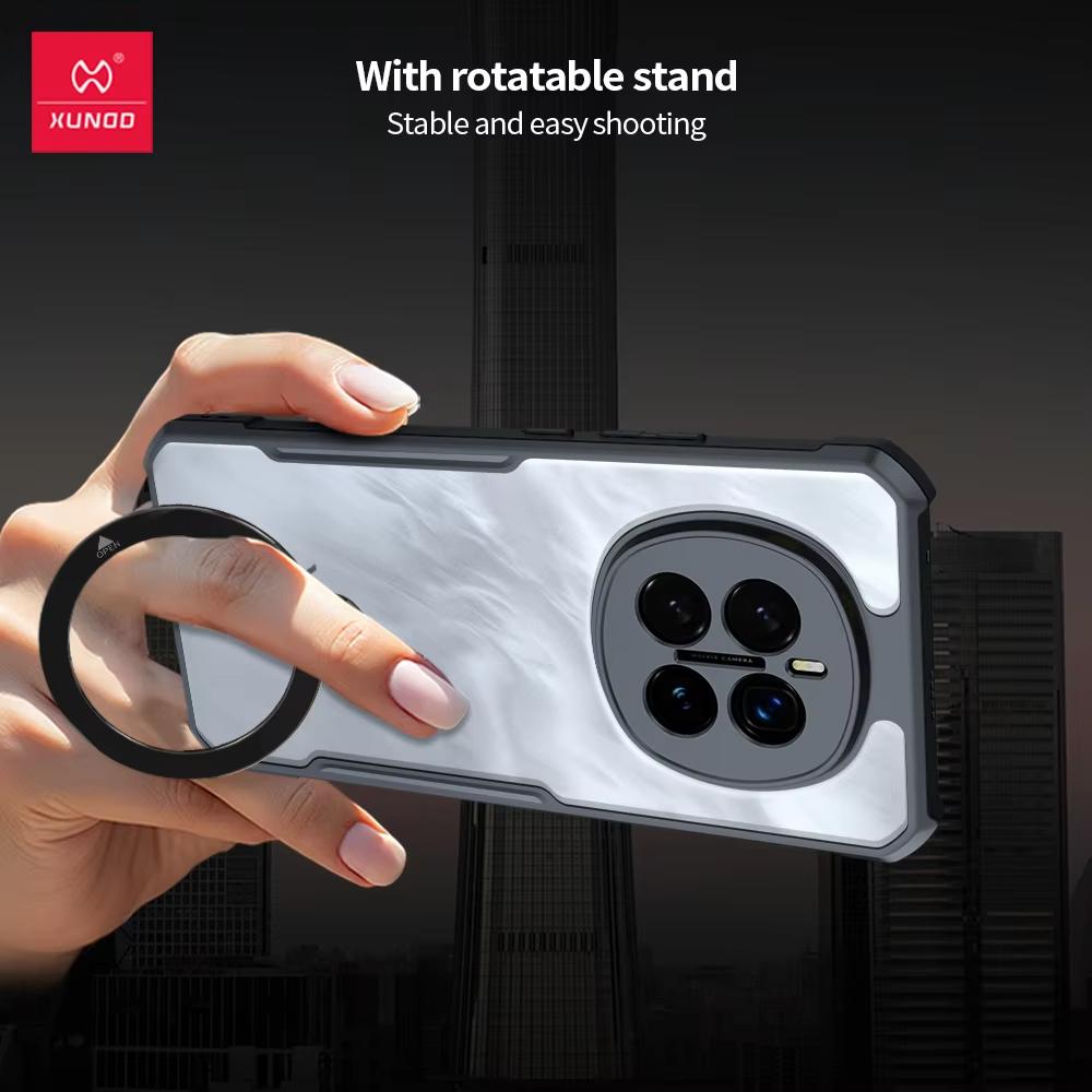 XUNDD For Honor Magic7 Magic 7 Pro Case Luxury Casing Airbag Shockproof Bumper Protective Phone Cover With Rotatable Magnetic Holder