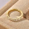 Lnngy 14k Gold Filled Wedding Band For Women Certified D Color VVS1 Lab Created 2mm Moissanite Eternity Ring Sparkling Jewelry