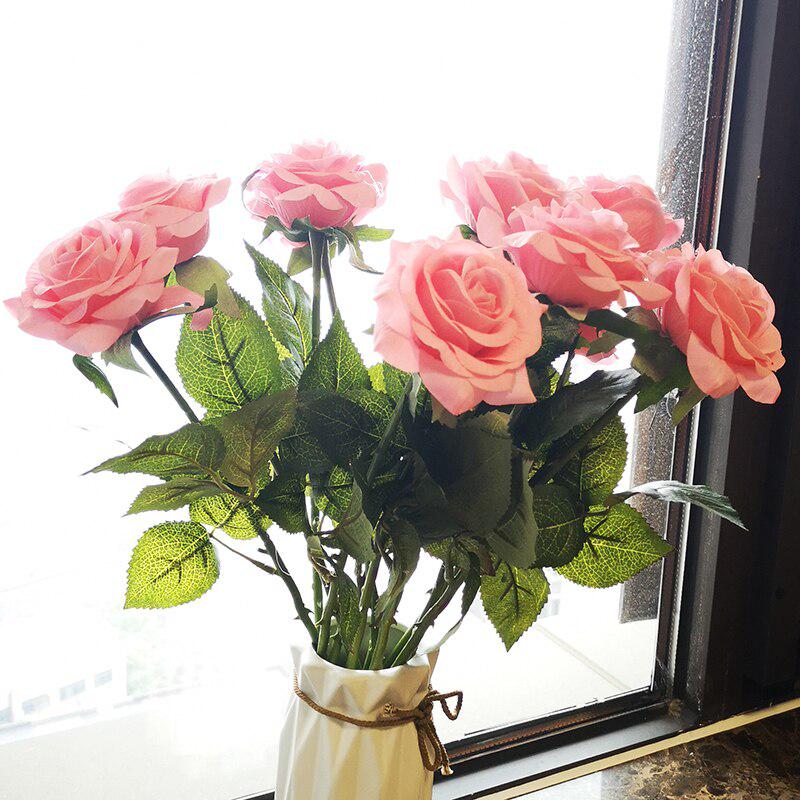 10Pcs Artificial Latex Roses Real Touch Flowers For Wedding Bridal Bouquet Home Decoration