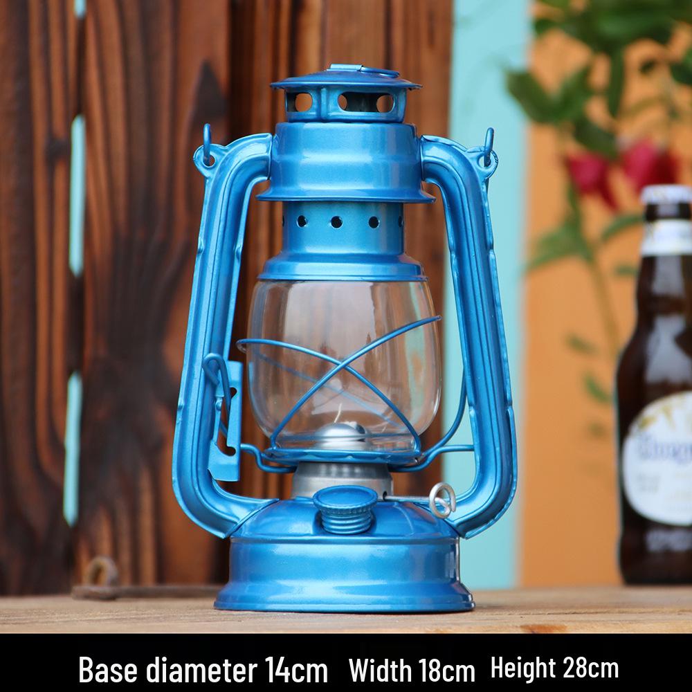 Retro Nostalgic Multi-Color Kerosene Horse Lamp - Portable Outdoor Camping & Decorative Lamp
