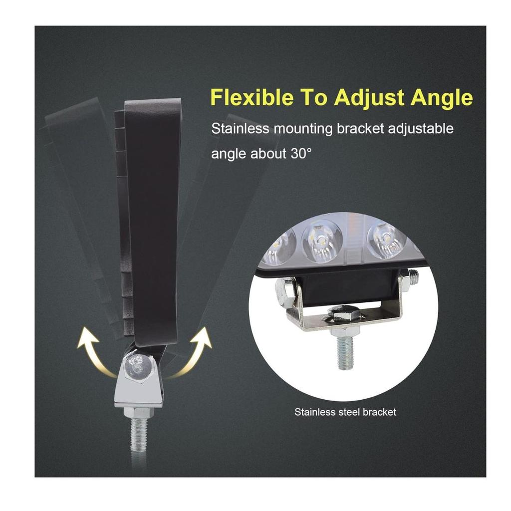2-Pcs 4-Inch 48W LED Work Light Pods – 4000lm Flood Beam Square Driving Lights for Truck, Tractor, Trailer, Excavator, ATV, UTV, Pickup, Mower, Boat