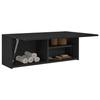 VidaXL Black Wall-Mounted Bathroom Cabinet 80x25x30 Cm Engineered Wood 860077