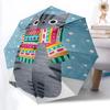 1pc Winter Cat Automatic Open/Close Umbrella with One-Touch Button, Compact Folding Canopy, Sturdy 8-Rib Windproof Design S28