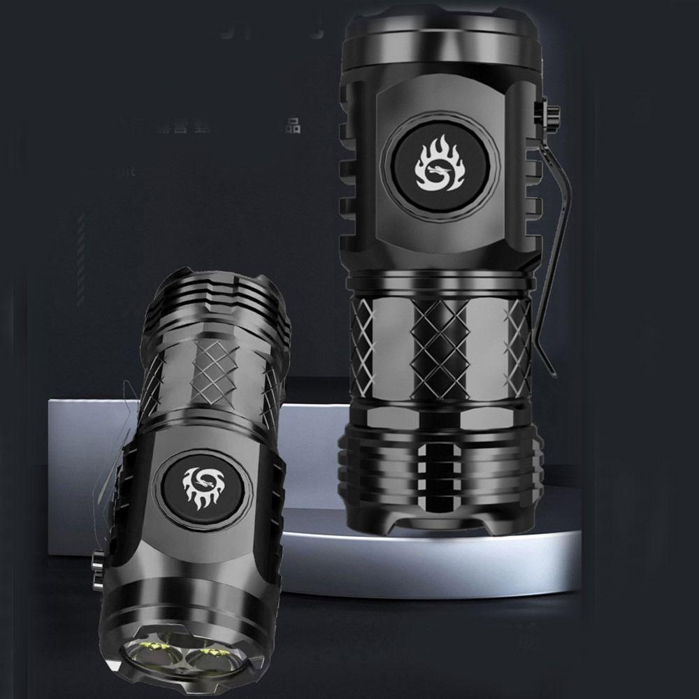 Explosive Flash Flashlight Super Bright Hat Clip Light Mini Small Torch  Camping