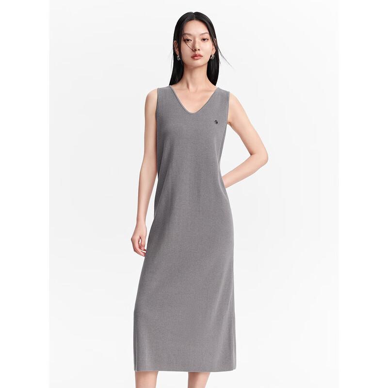

PEACEBIRD Women s V-Neck Knit A-Line Midi Dress M
