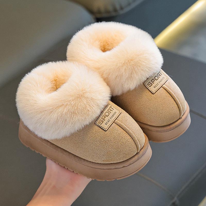 Autumn/Winter Kids Cartoon Snow Boots & Non-slip Indoor Warm Slippers for Boys.