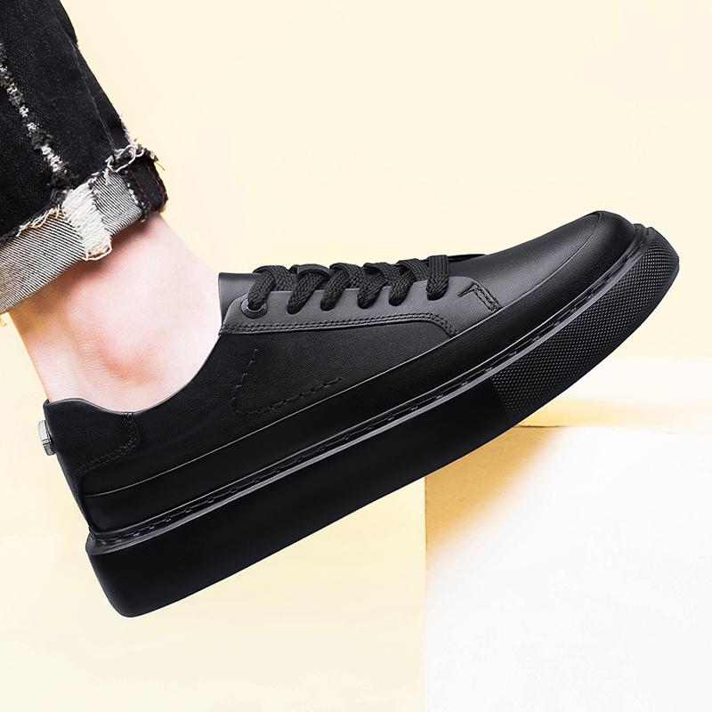Fashion Popular Men's Board Shoes Minimalist Comfort and Luxurious Quality Black and White Trendy Young Daily Versatile Shoes 38-45
