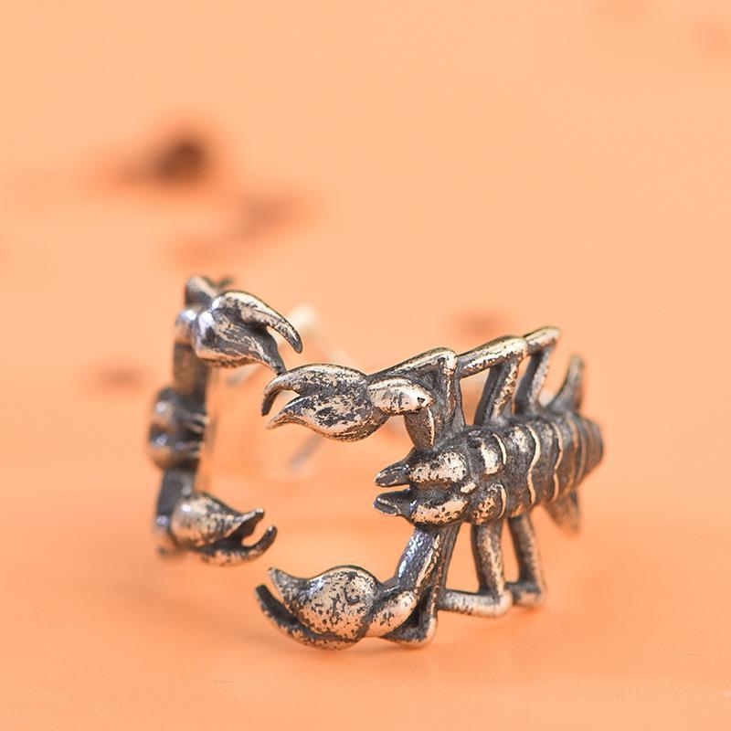 Ring Men's Fashion Hip-hop Trendy Men's Scorpion Open Single Ring Index Finger Ring Jewelry Gift