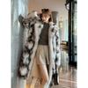Winter New Fashion Imitation Fox Fur Coat Women's Extended Thickened Loose Environmentally Friendly Fur Coat