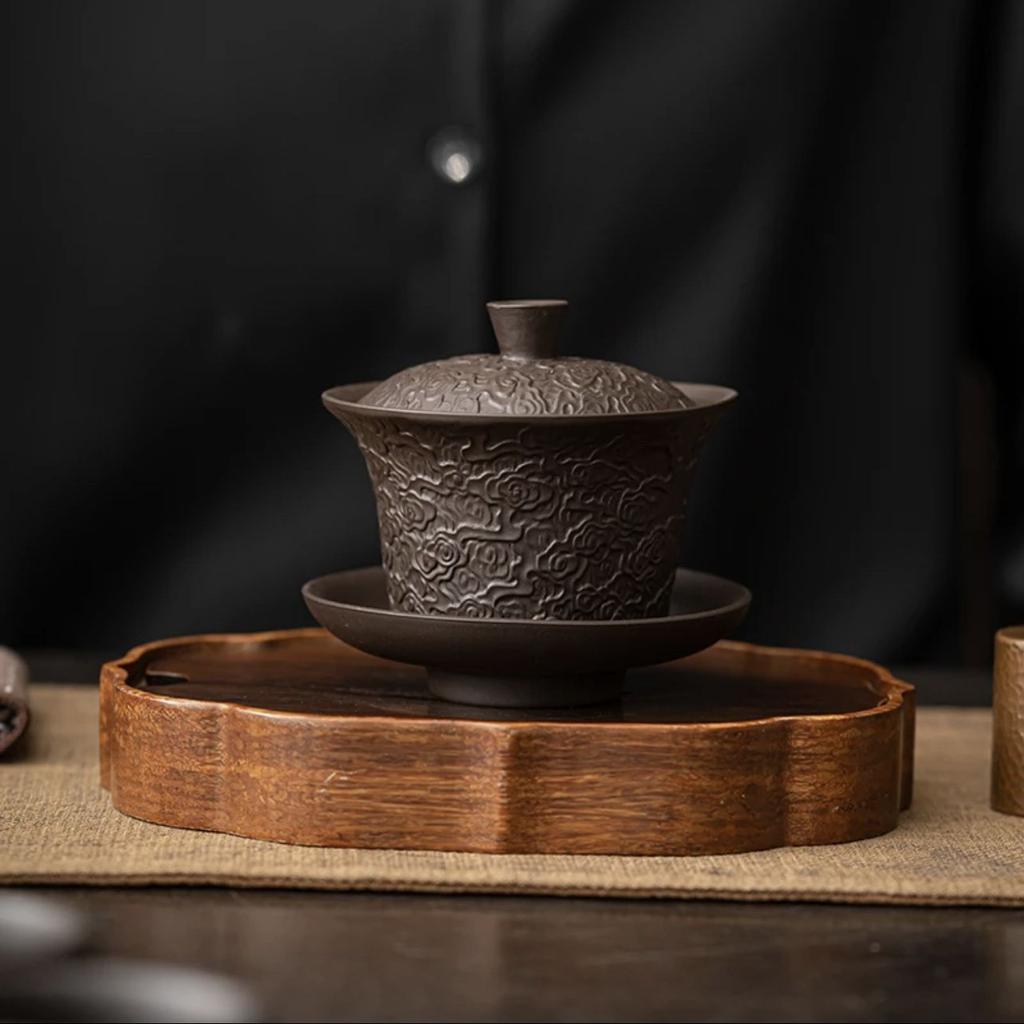 2026 Original Gaiwan Clouds Purple Clay Tea Tureen High Grade Large Tea Cup Suit Business Customers Home Gathering Chinese Type
