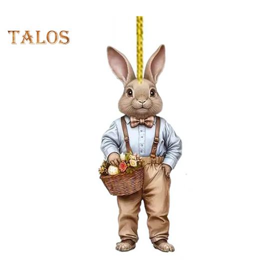 

Подвеска в виде пасхального кролика, весеннее украшение со шнурком, легкое вешание, мультяшный кролик, подвесное украшение, украшение для зеркала заднего вида Rabbit