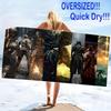 DARK SOULS Print Beach Towel, Large Soft Quick Dry Towel for Beach Camping Swimming