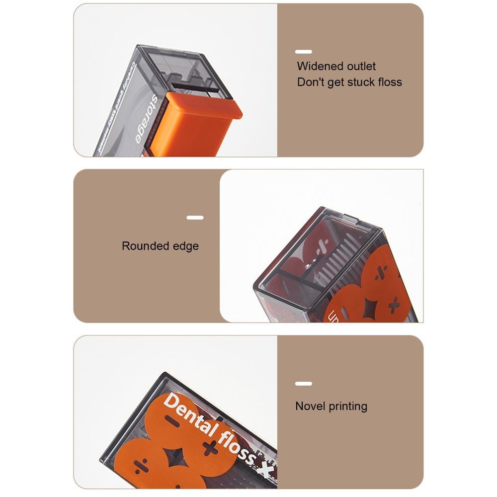 

3 Pcs Portable Floss Pick Case Auto Popping Floss Pick Holder Automatic Toothpick Dispenser Hotel помаранчевий