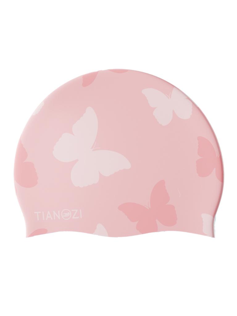 Adult Silicone Swimming Cap: Waterproof, Non-Slip, High Elasticity with Butterfly Pattern, Unisex