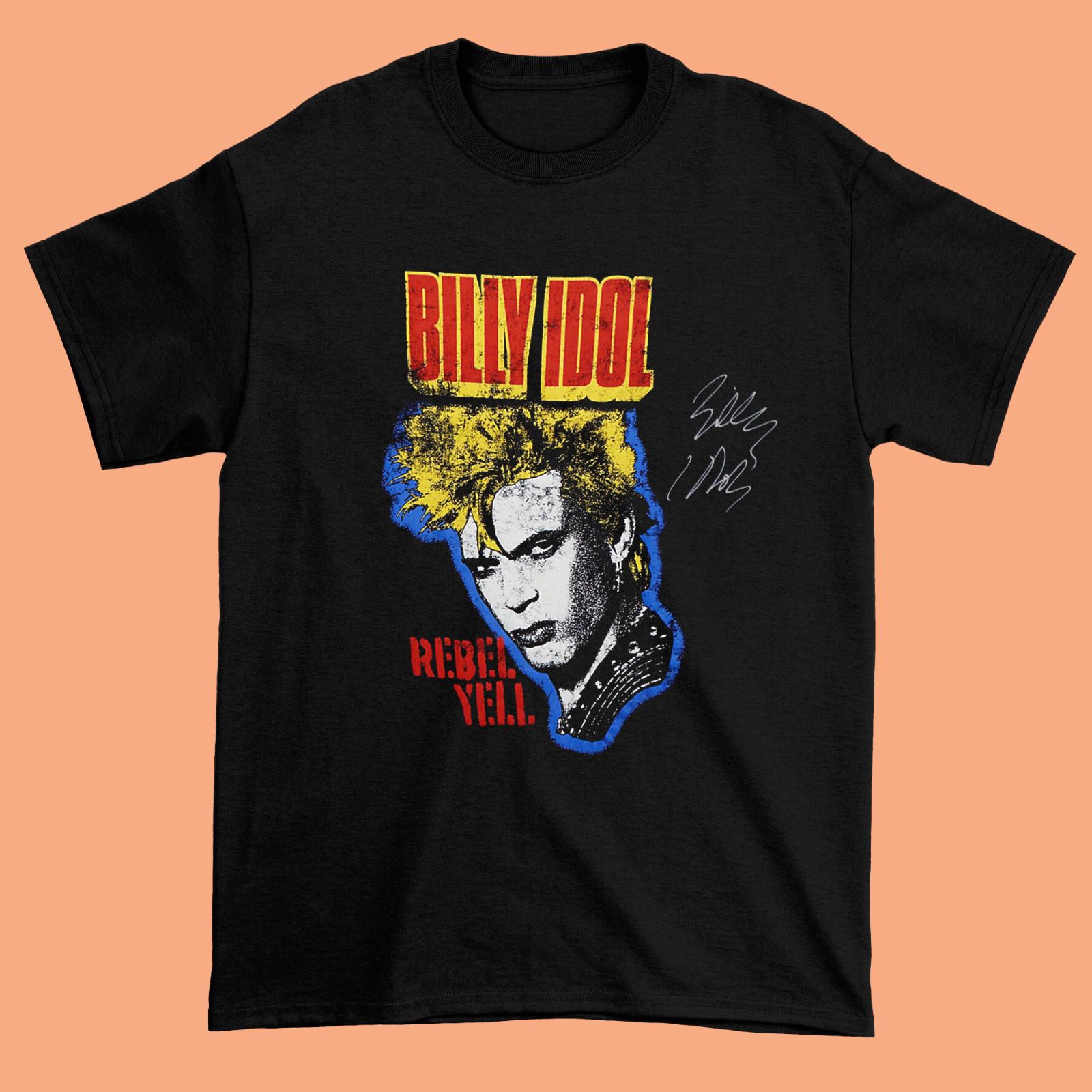 

Billy Idol Rebel Yell Girls T-Shirt Short Sleeve Black Shirt A290 XXL