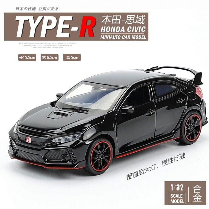1:32 Honda Civic Type-R Super Modified Sport Car Acura NSX NA1 Racing Sport Couple Alloy Metal Diecast Model Car Miniature Gifts