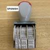 Datumsstempel 4mm Schriftart Spanischer Datumsstempel Französischer Datumsstempel Drehstempel Büro Geschäftsstempel zur Dokumentenordnerkennzeichnung