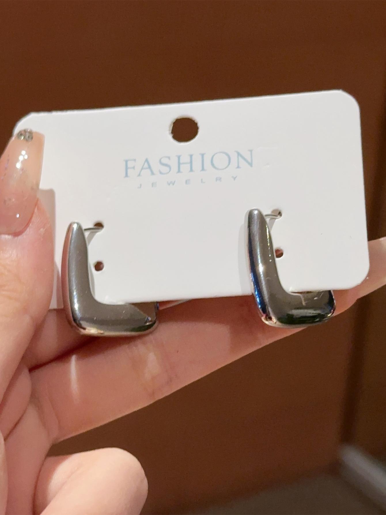 

Персонализированные ретро-серьги Heavy Industry глянцевые U-образные, застежки для ушей для женщин