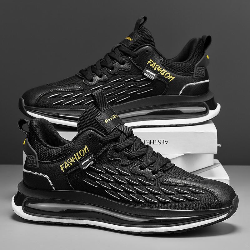 Herren Laufschuhe Atmungsaktive Strick Sport Sneakers Kissen Leichte Casual Gym Athletic Trainer Jogging Tennisschuhe
