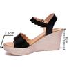 Small Size 32-43 Casual Wavy Chunky Platform Sandals Summer 2025 Womens High Heels Shoes Wedges for Beach Office