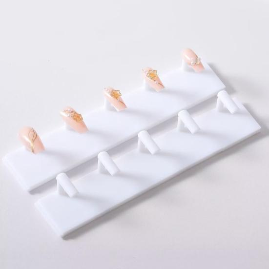 10Pcs Nail Practice Stand Fake Nail Tips Holder DIY Home Salon Nail Art Display Stand Beginner Manicure Painting Practice Base