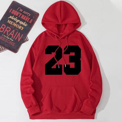 Autumn and Winter Fleece Warm Sports Hooded Sweatshirt