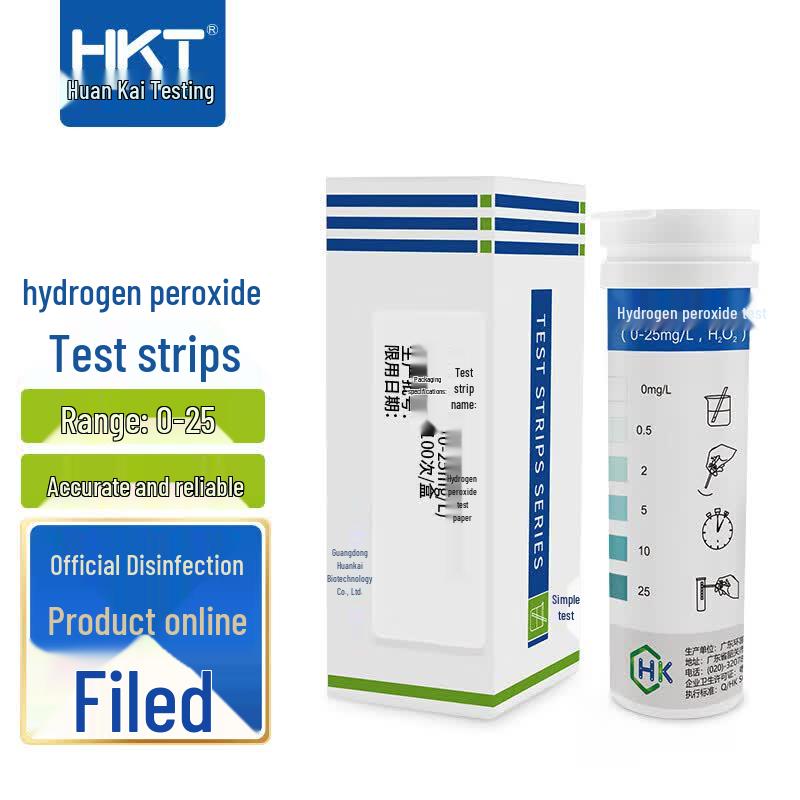 Huankai Hydrogen Peroxide (H2O2) Test Strips