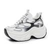 Autumn and winter women's shoes new slope heel muffin thick sole inner height increase women's trend casual sports shoes