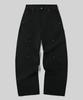Beodeonteu Utility Side Big Pocket Wide Pants [Black]
