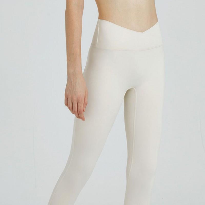 Womens High-Waisted Cross-Back Leggings With Tummy Control Butt Lift Seamless Yoga Pants Gym Running Pilates
