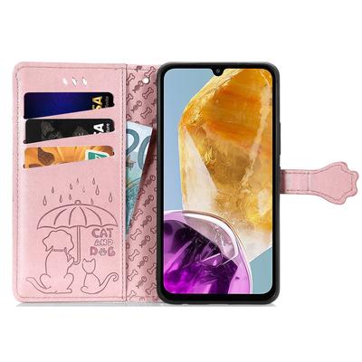 For Samsung Galaxy A06 4G Leather Wallet Case Flip Phone Cover with Cute Cat Dog Pattern
