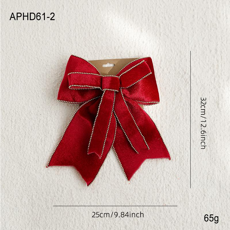 Velvet Red Bow Ornaments for Christmas, Weddings, Chinese New Year, and Grand Openings.