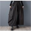 DIMANAF Plus Size Women New Long Pants Loose Trousers Big Size Casual Spring Autumn Solid Black Bottoms Skirts